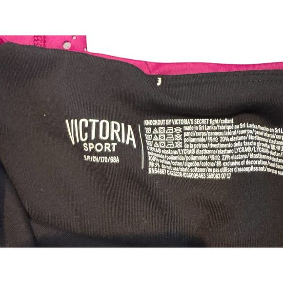 Victoria Secret Sport Knockout Tight Pants Pink Plum Laser Cut Women’s Small - Picture 6 of 7
